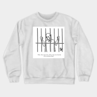 Classic Jail Cartoon Crewneck Sweatshirt